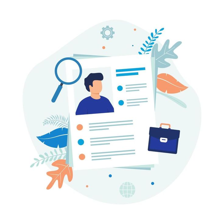 Professional resume illustration